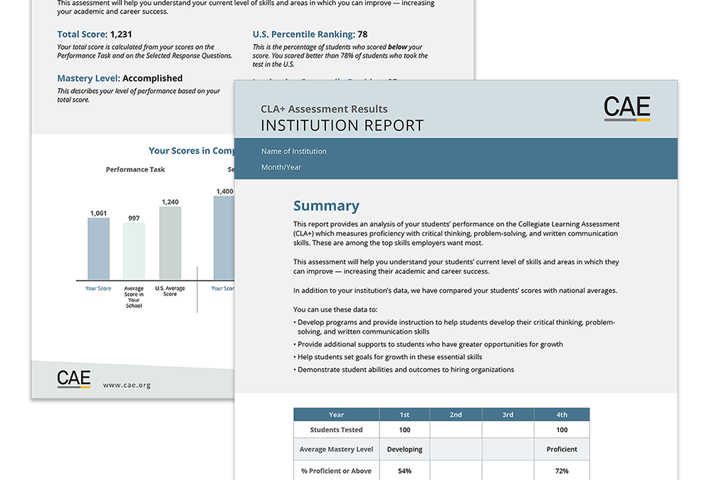 CCRA+ Institution and Student Reports